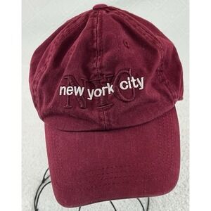 New York Hat Mens Adjustable Red Strap Baseball Cap Tourism America NYC City